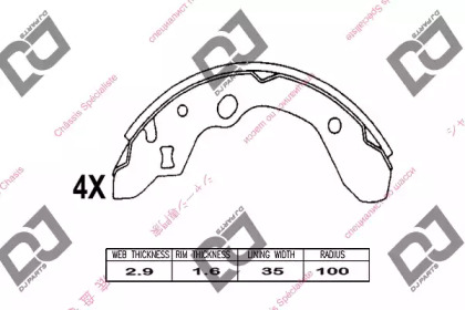 Комлект тормозных накладок DJ PARTS BS1011